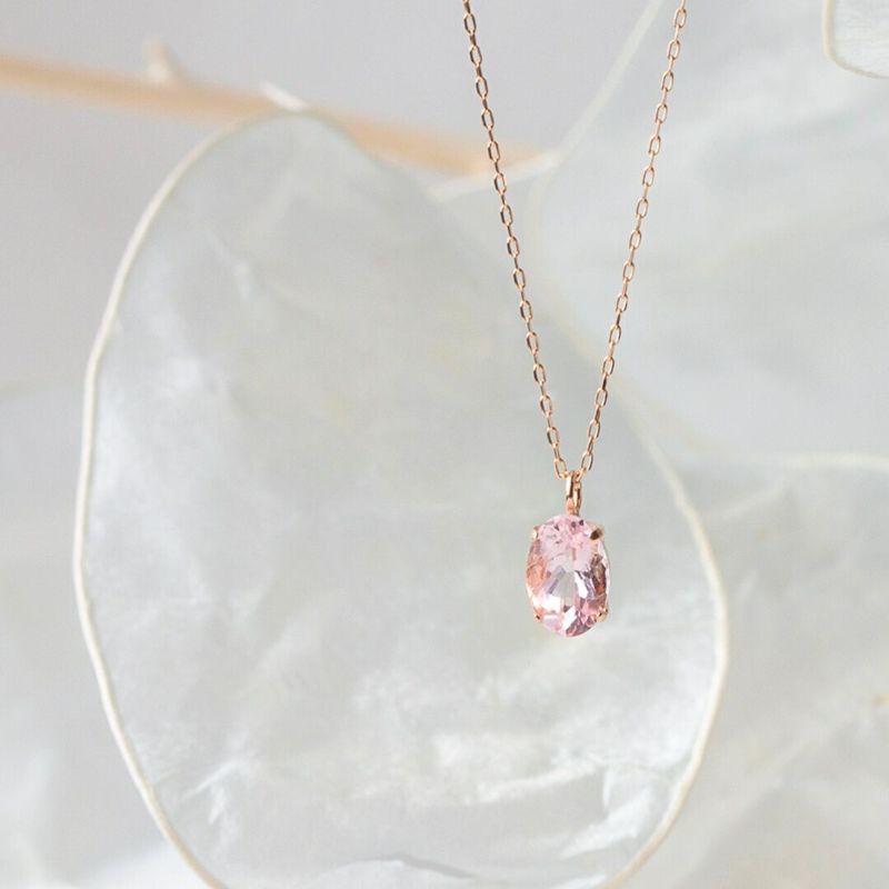 K18 PG モルガナイト ネックレス