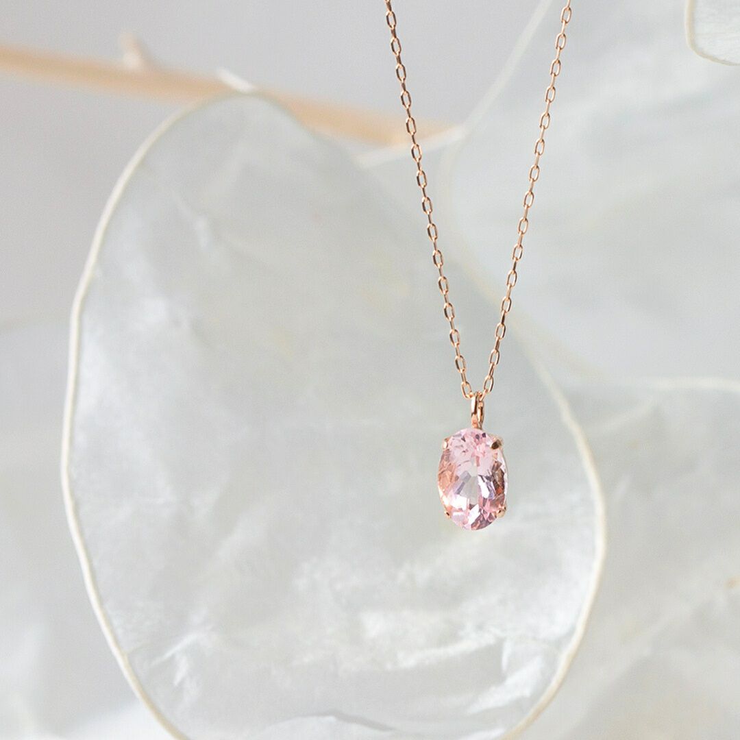 K18 PG モルガナイト ネックレス