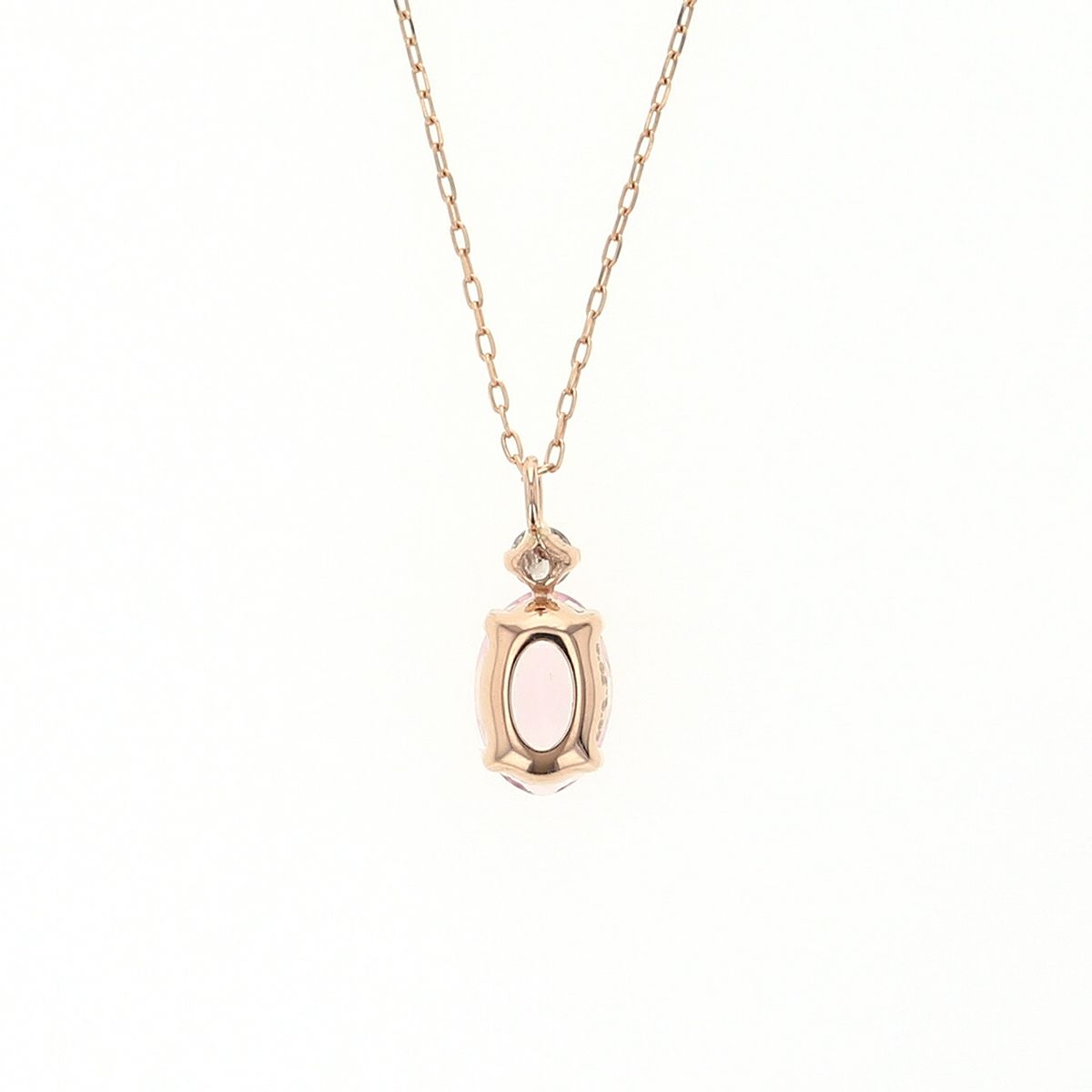 K18 PG モルガナイト ダイヤモンド ネックレス