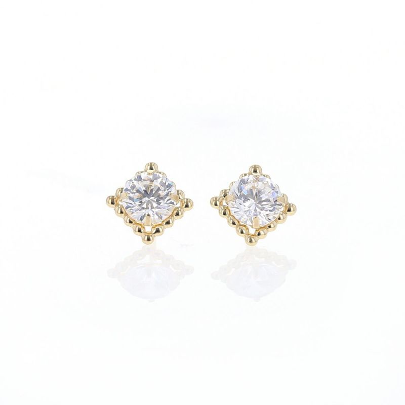 K10 YG キュービックジルコニア ピアス ゴールド レディース 10金 CZ 誕生日プレゼント ギフト 20代 30代 40代 女性 彼女 妻