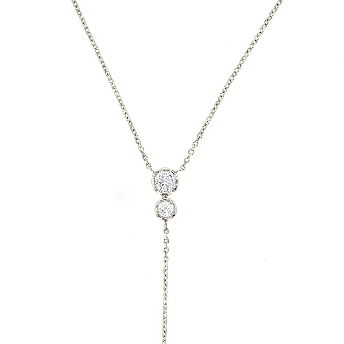レアリゼ ベル ネックレス シルバー ロングネックレス ラリエットネックレス キュービックジルコニア 妻 彼女 誕生日プレゼント ギフト レディース belle