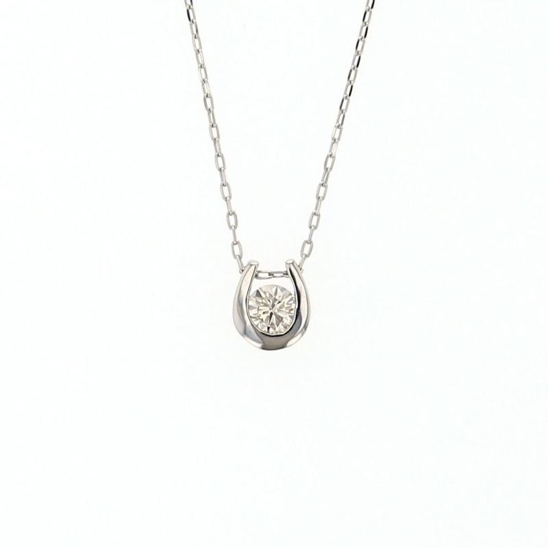 プラチナ ダイヤモンド 馬蹄 ネックレス