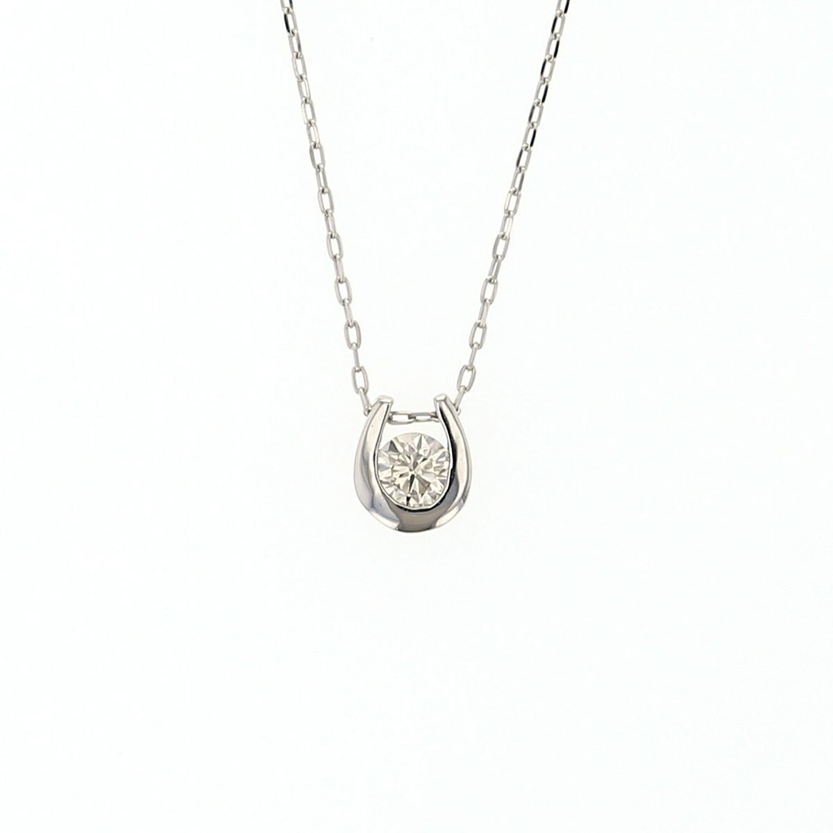 プラチナ ダイヤモンド 馬蹄 ネックレス