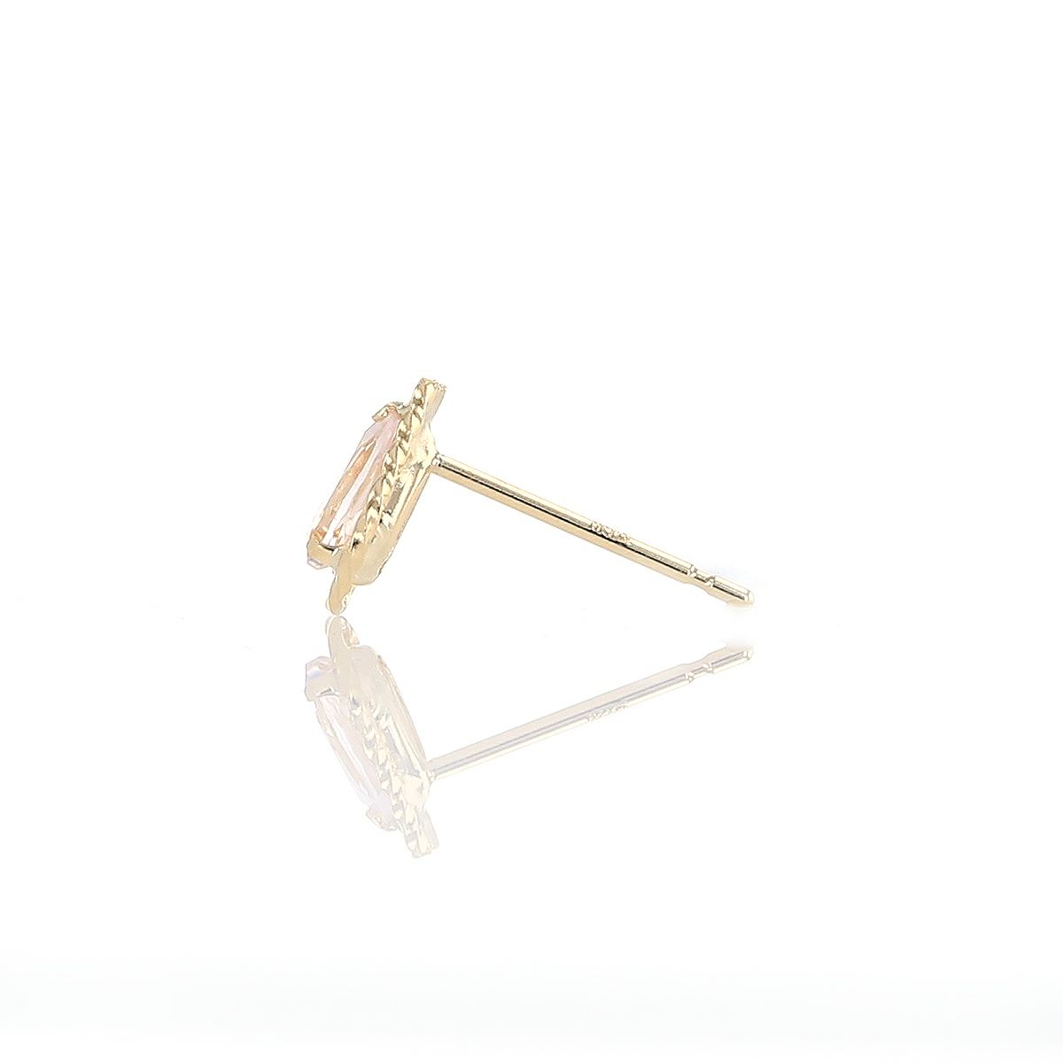 K18 YG モルガナイト ピアス ペアシェイプ レディース シンプル 18金 イエローゴールド おしゃれ 20代 30代 40代 かわいい 誕生日プレゼント 4月誕生石 記念日 天然石