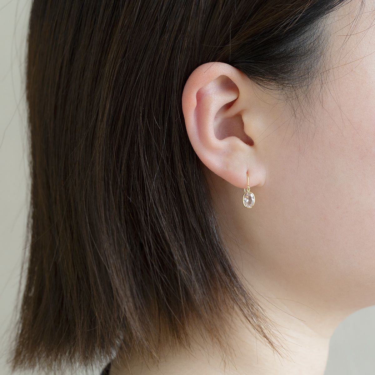 K10 YG モルガナイト ピアス