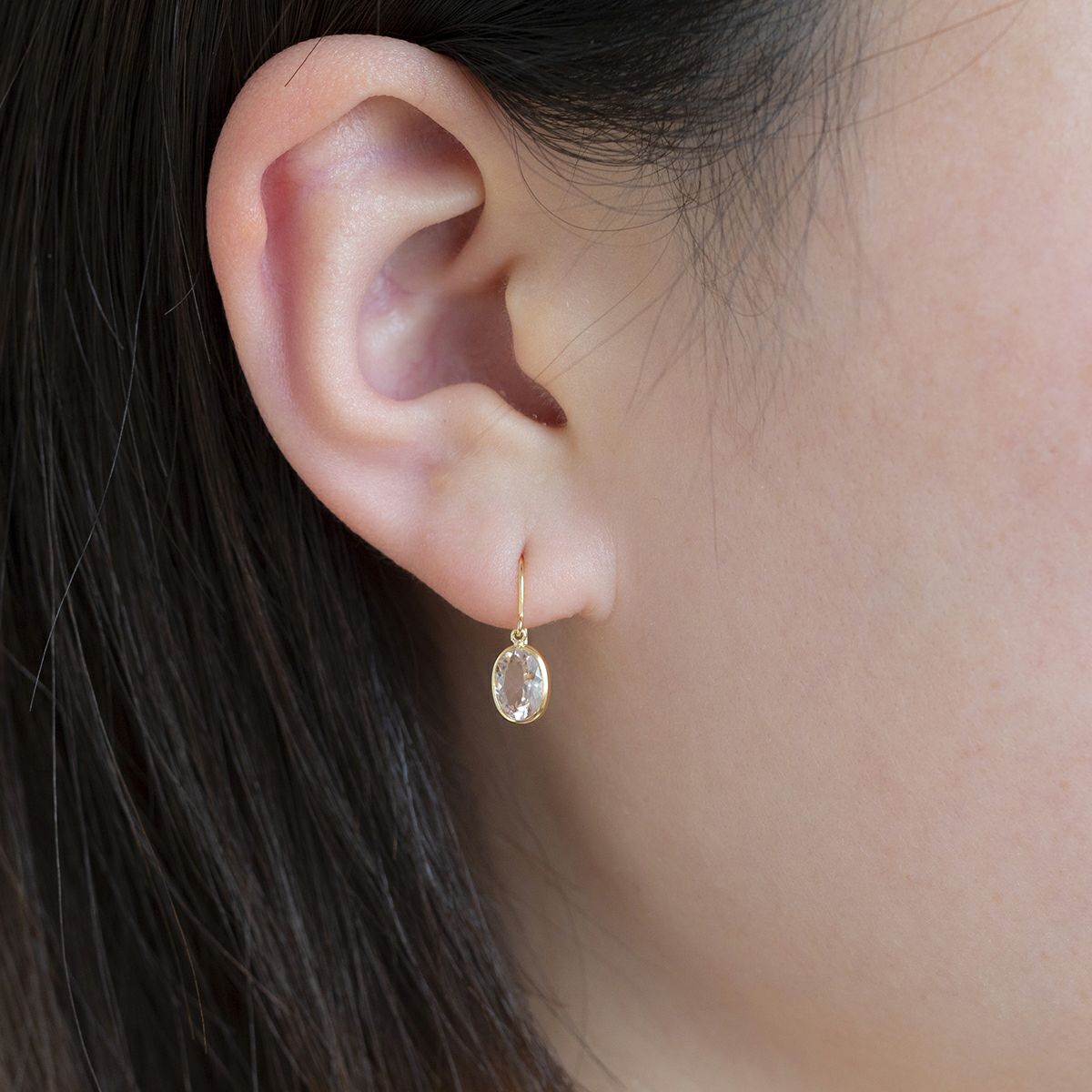 K10 YG モルガナイト ピアス