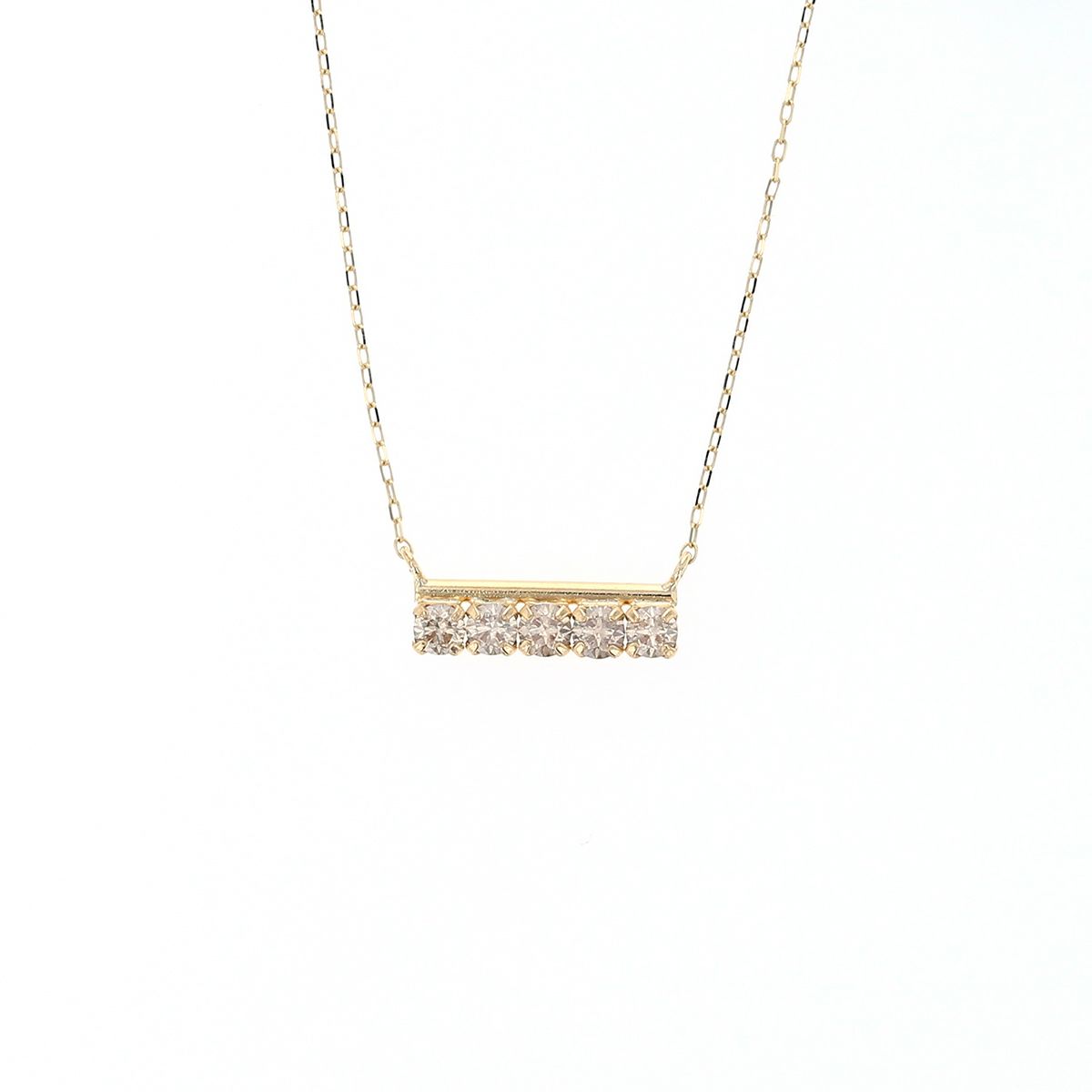 H&C鑑別書付き プラチナ/K18 YG ダイヤモンド ネックレス ラインネックレス バーネックレス PT プラチナ K18 イエローゴールド 18K 18金 誕生日プレゼント レディース 女性 彼女 20代 30代 40代 誕生日 記念日 ギフト ハート＆キューピッド