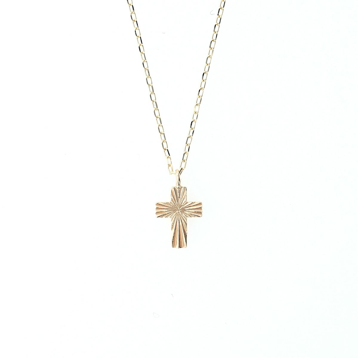 K10 YG クロス ネックレス