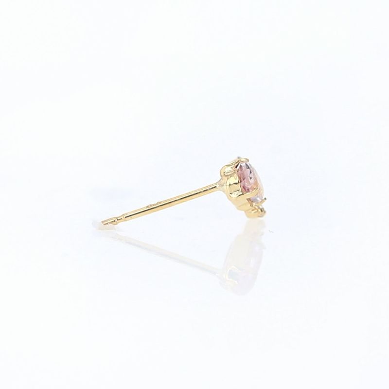 K10 YG ハート モルガナイト ロードライトガーネット ホワイトトパーズ ピアス レディース 10金 イエローゴールド おしゃれ K10 20代 30代 40代 かわいい プレゼント 4月誕生石 1月誕生石 記念日 天然石