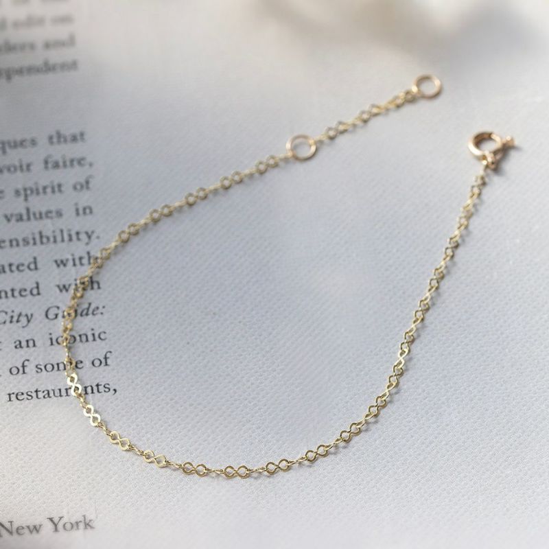 K10 YG エイトチェーン ブレスレット イエローゴールド 10金 10K 妻 彼女 プレゼント レディース 誕生日プレゼント ギフト 30代 40代