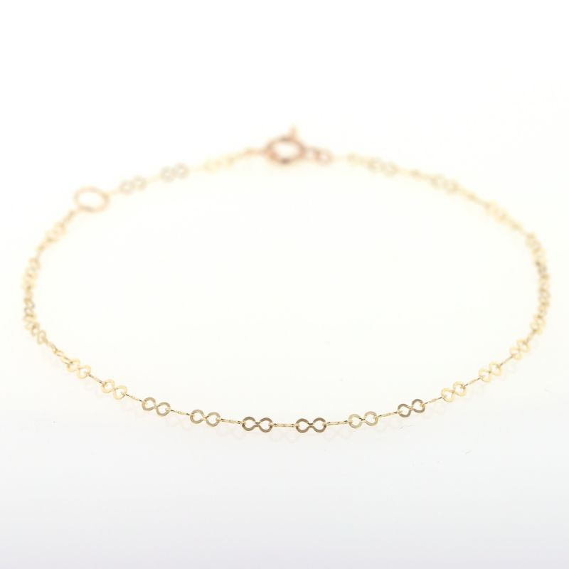 K10 YG エイトチェーン ブレスレット イエローゴールド 10金 10K 妻 彼女 プレゼント レディース 誕生日プレゼント ギフト 30代 40代