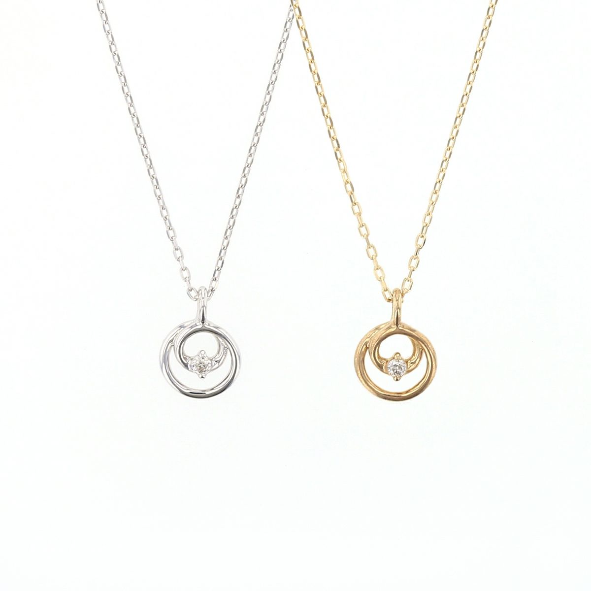 K10 YG/WG ダイヤモンド ネックレス 一粒 一粒ダイヤモンド イエローゴールド ホワイトゴールド ギフト レディース 女性 彼女 20代 30代 40代 誕生日 記念日