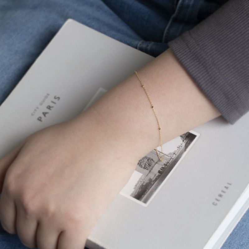 K10 YG グリッターチェーン ブレスレット イエローゴールド 10金 10K 妻 彼女 プレゼント レディース 誕生日プレゼント ギフト 20代 30代 40代