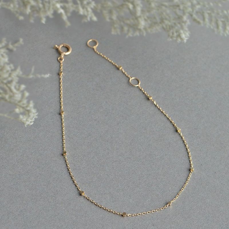 K10 YG グリッターチェーン ブレスレット イエローゴールド 10金 10K 妻 彼女 プレゼント レディース 誕生日プレゼント ギフト 20代 30代 40代