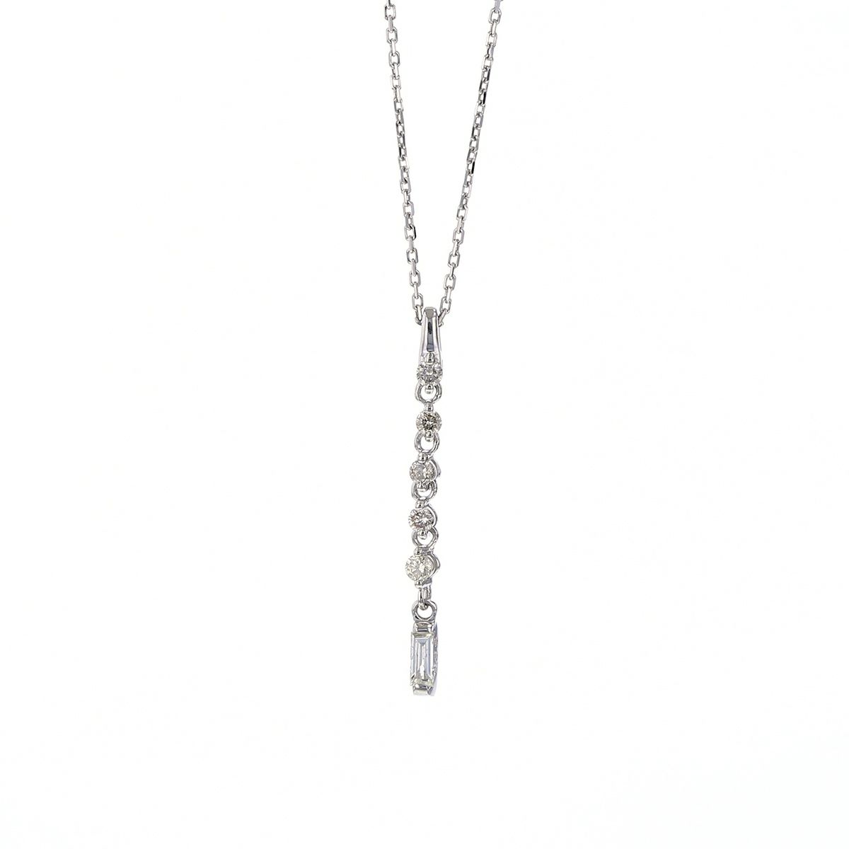 K18 PG プラチナ ダイヤモンド ネックレス レディース プラチナ K18PG PT PT950 PT850 18金 ピンクゴールド 4月誕生石 4月 誕生日 バー