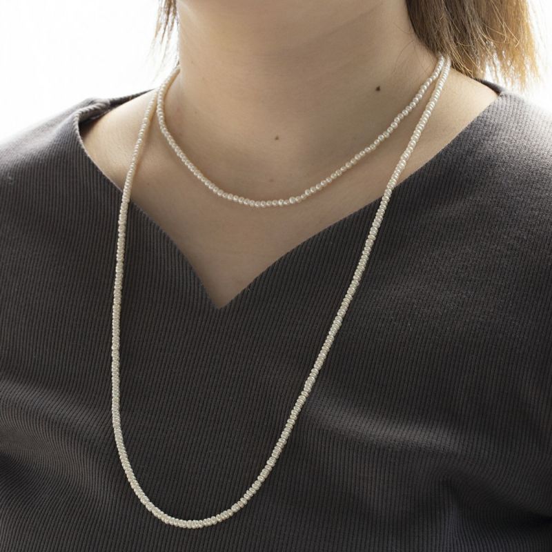 淡水パール ネックレス 70cm パール 小粒 レディース 20代 30代 40代 ロングネックレス プレゼント 彼女 妻 誕生石 6月 カジュアル 重ね付け パーティー お呼ばれ