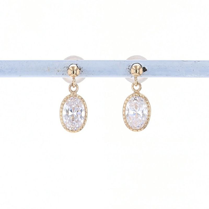 K10 YG スーパーキュービックジルコニア ピアス イエローゴールド レディース 10金 CZ 誕生日プレゼント ギフト 20代 30代 40代 女性 彼女 妻