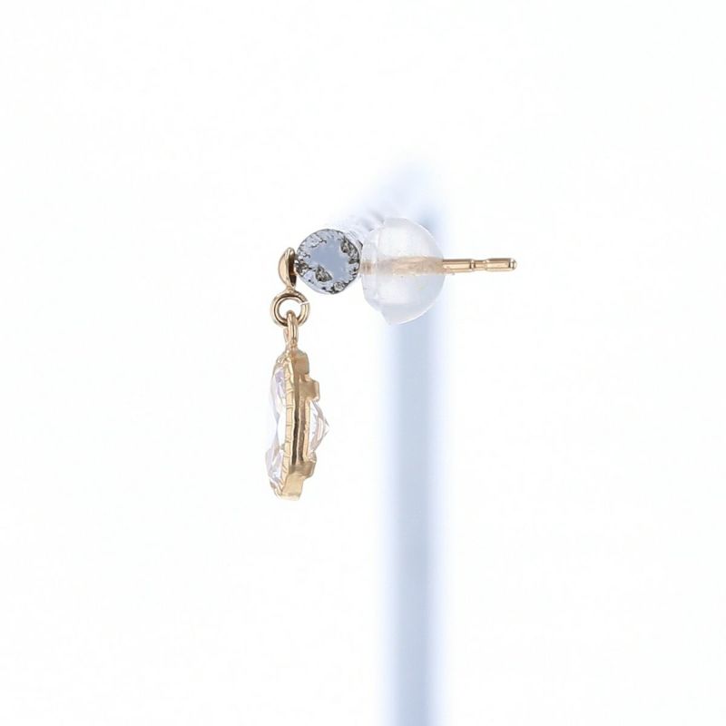 K10 YG スーパーキュービックジルコニア ピアス イエローゴールド レディース 10金 CZ 誕生日プレゼント ギフト 20代 30代 40代 女性 彼女 妻