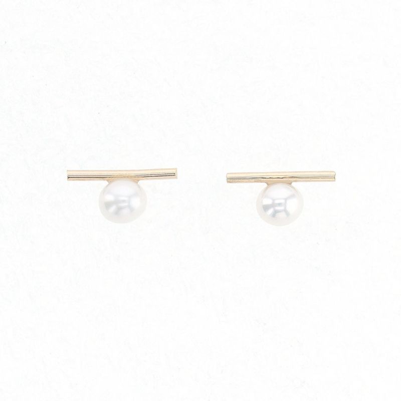 K10 YG 淡水パール ピアス イエローゴールド レディース スタッド 10金 誕生日プレゼント ギフト 6月誕生石 誕生日 20代 30代 40代 女性 彼女 妻