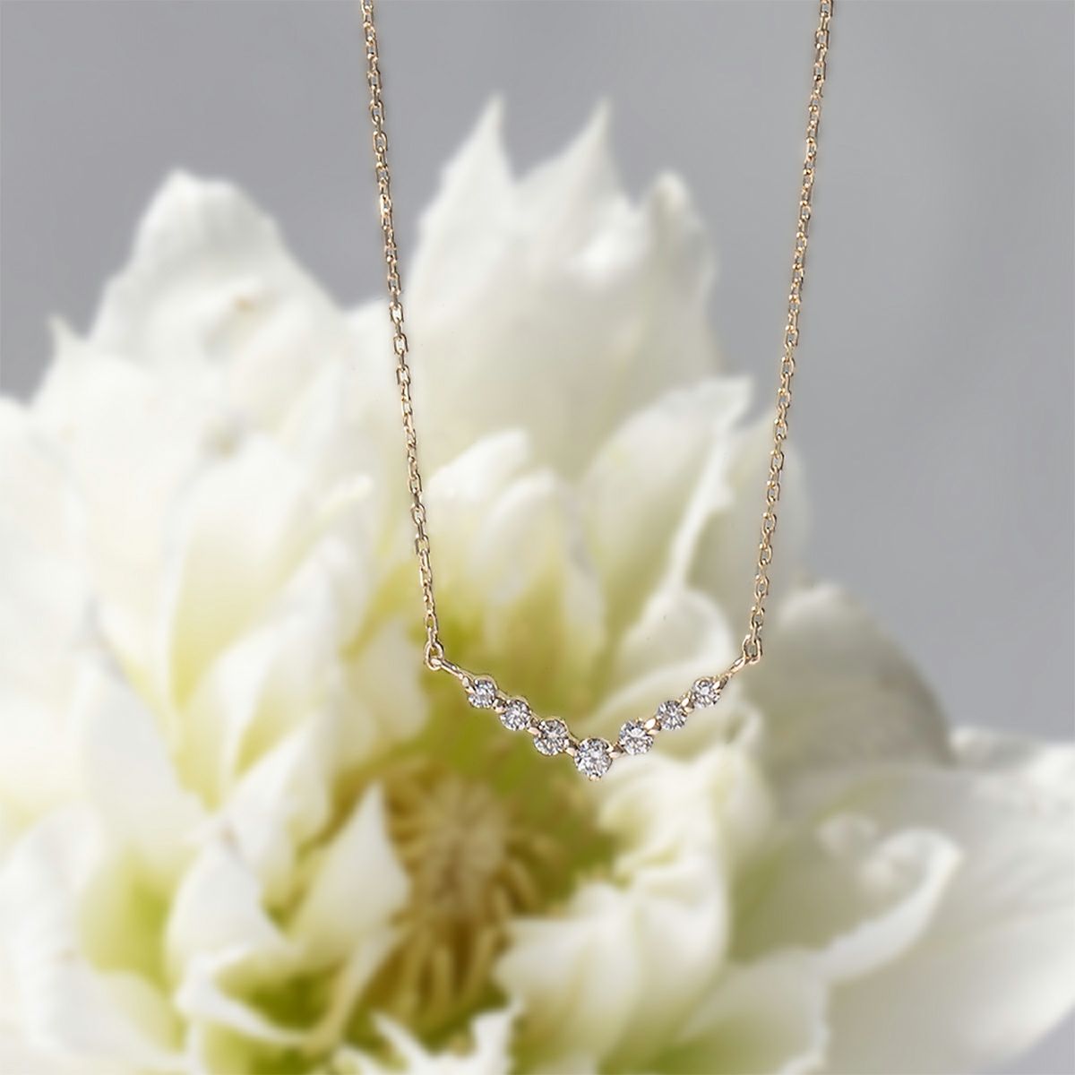 K10 YG ダイヤモンド ネックレス イエローゴールド V字 ダイヤ 10K 10金 レディース 誕生日 4月誕生石 キラキラ 誕生日プレゼント ギフト 妻 彼女