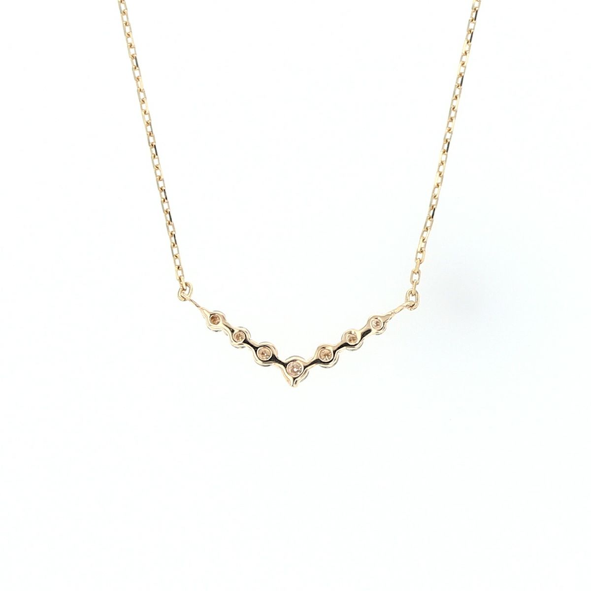 K10 YG ダイヤモンド ネックレス イエローゴールド V字 ダイヤ 10K 10金 レディース 誕生日 4月誕生石 キラキラ 誕生日プレゼント ギフト 妻 彼女