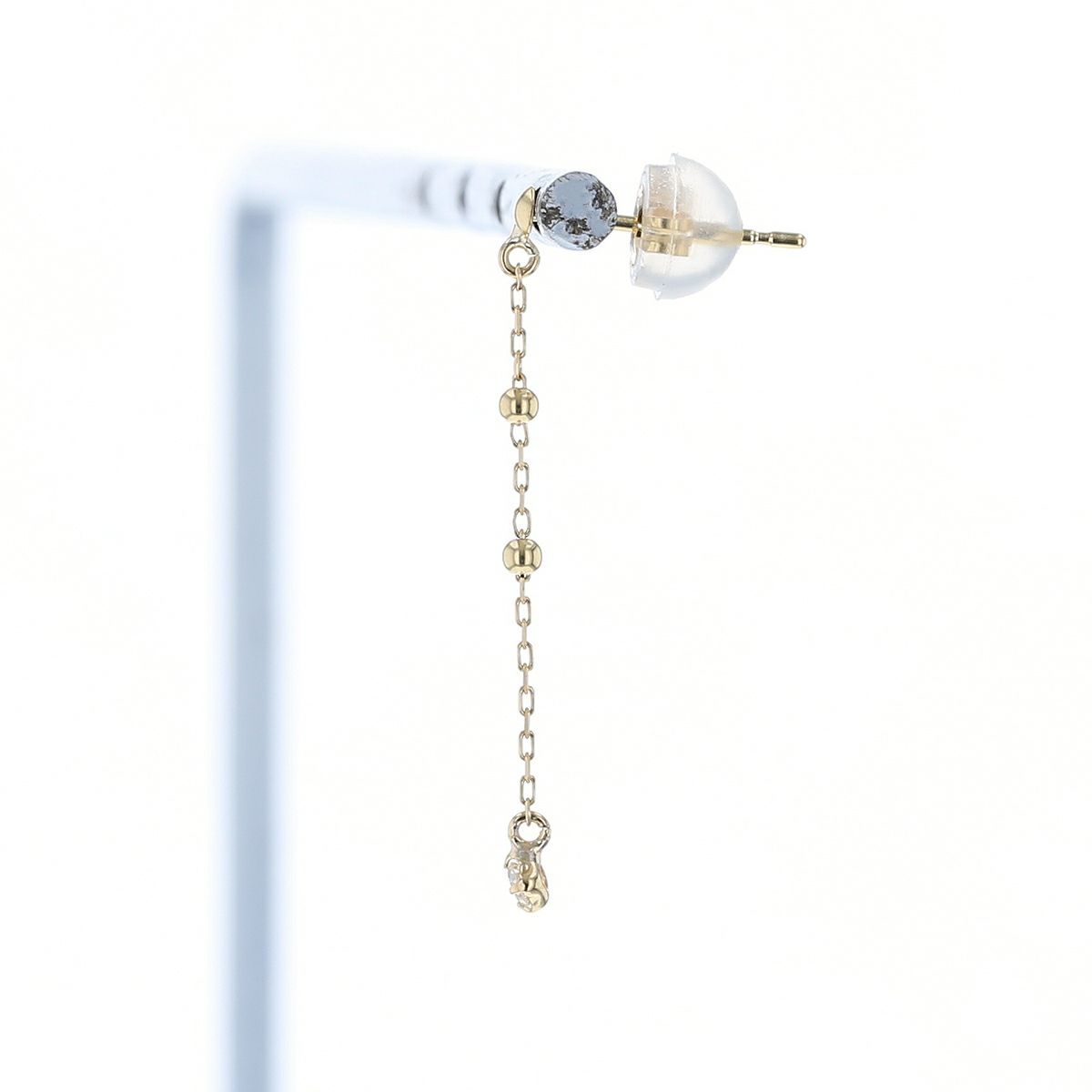 K18 YG ダイヤモンド ピアス 18k 18金 誕生石 イエローゴールド ロングピアス レディース 彼女 妻 誕生日プレゼント ギフト