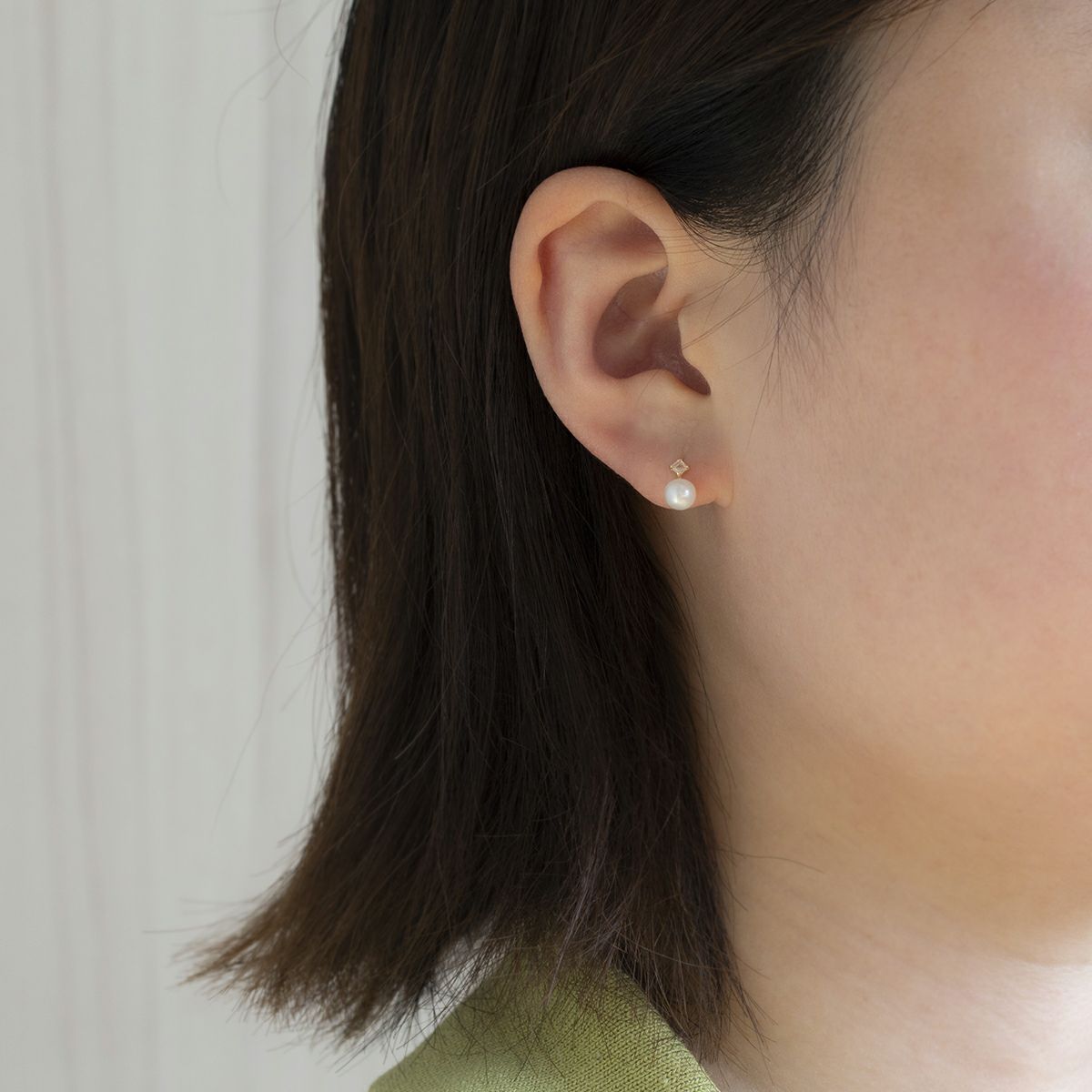 K10 YG 淡水パール ローズクォーツ ピアス 6月 誕生石 誕生日プレゼント ギフト 一粒 妻 彼女 小ぶり パール 可愛い レディース 10金 10K 誕生日 20代 30代 40代 女性