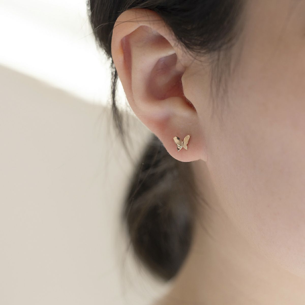 K10 PG 蝶 ピアス 蝶々 バタフライ ピンクゴールド スタッドピアス かわいい ギフト 誕生日プレゼント 誕生日 20代 30代 40代 妻 彼女 レディース