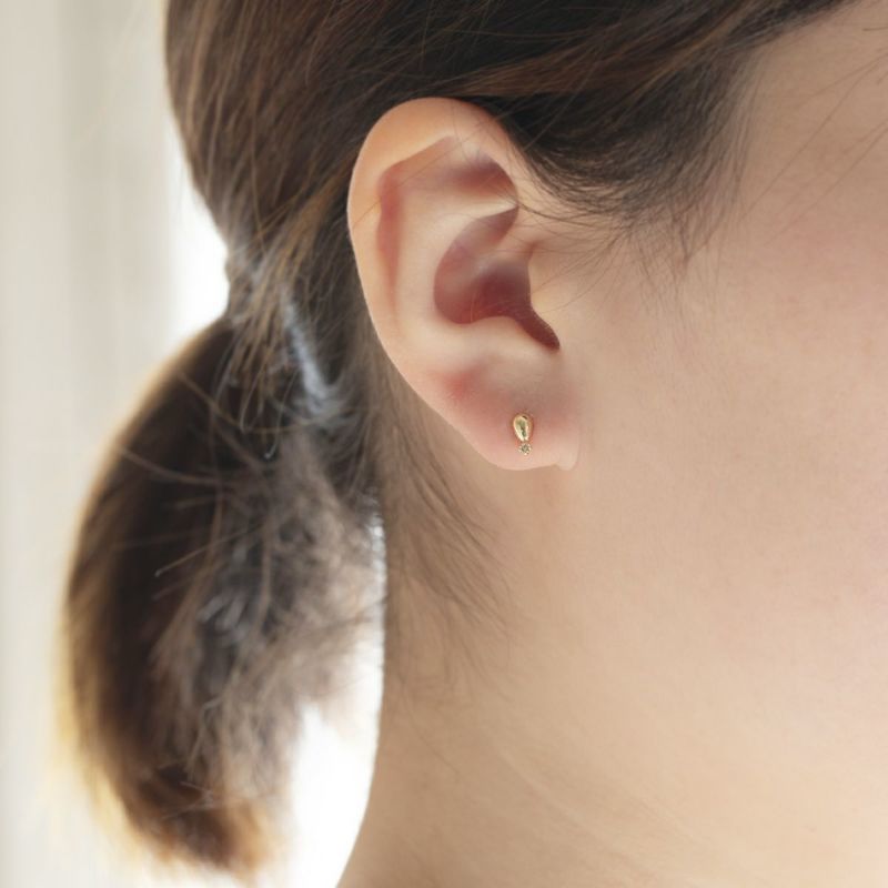 K18 YG ダイヤモンド ピアス 18k 18金 イエローゴールド レディース 彼女 妻 誕生日プレゼント プレゼント ギフト 20代 30代 40代