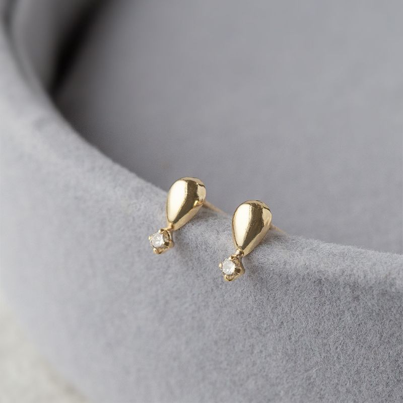 K18 YG ダイヤモンド ピアス 18k 18金 イエローゴールド レディース 彼女 妻 誕生日プレゼント プレゼント ギフト 20代 30代 40代