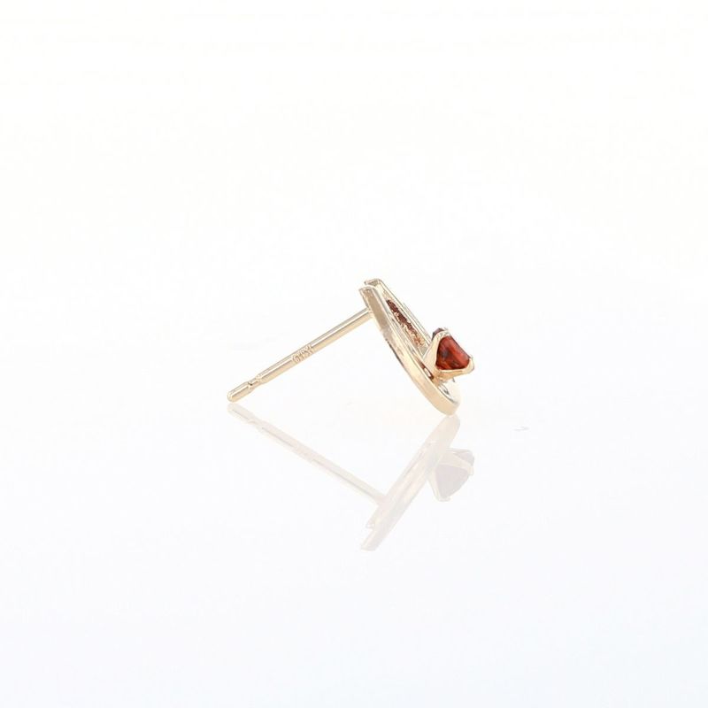 K10 YG ホースシュー 馬蹄 ガーネット ピアス 10k 1月 誕生石 イエローゴールド レディース 彼女 プレゼント ラッキーモチーフ