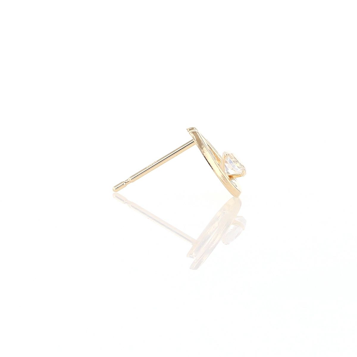 K10 YG ホースシュー 馬蹄 ブルームーンストーン ピアス 10k 6月 誕生石 イエローゴールド レディース 彼女 妻 プレゼント ラッキーモチーフ