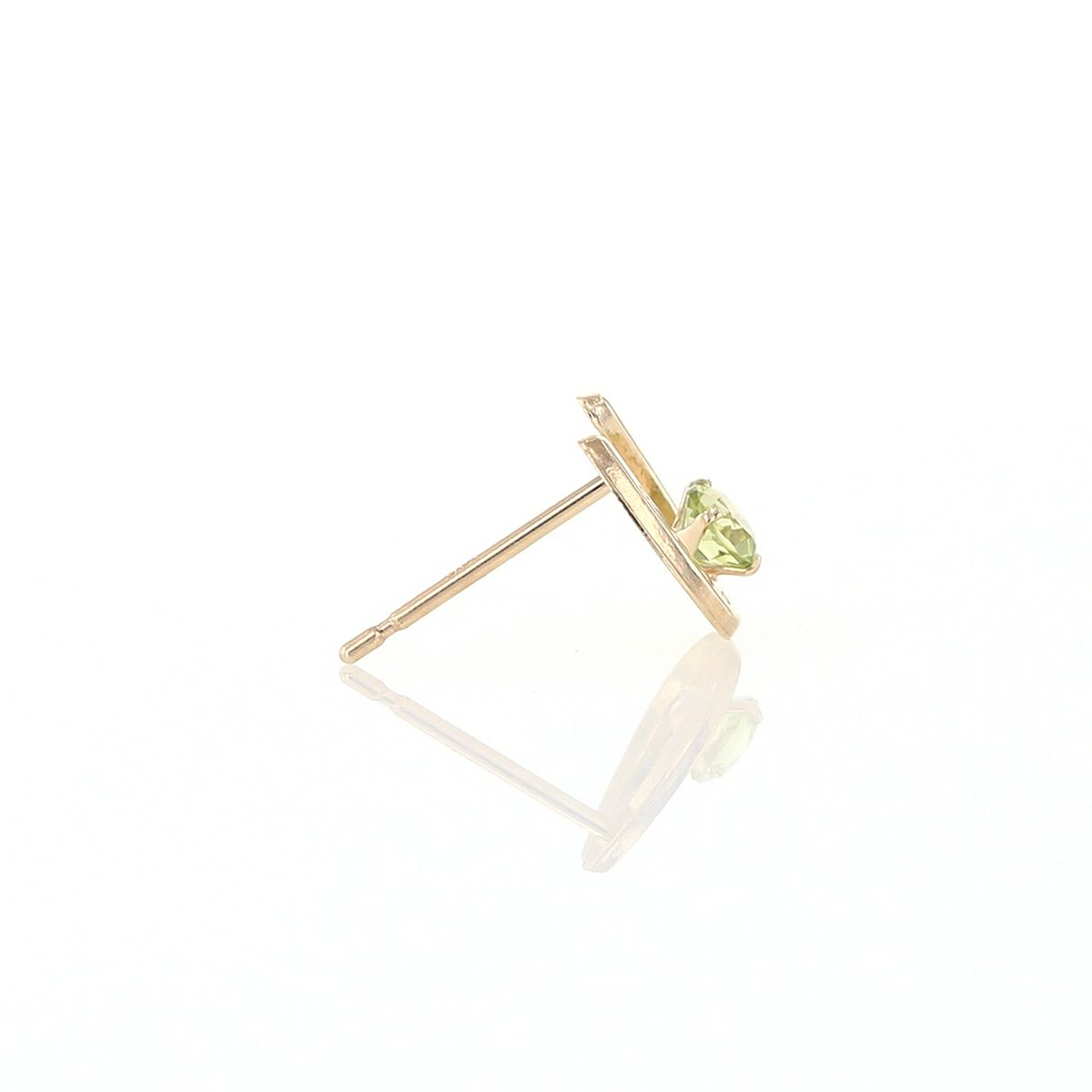 K10 YG ホースシュー 馬蹄 ペリドット ピアス 10k 8月 誕生石 イエローゴールド レディース 彼女 妻 プレゼント ラッキーモチーフ