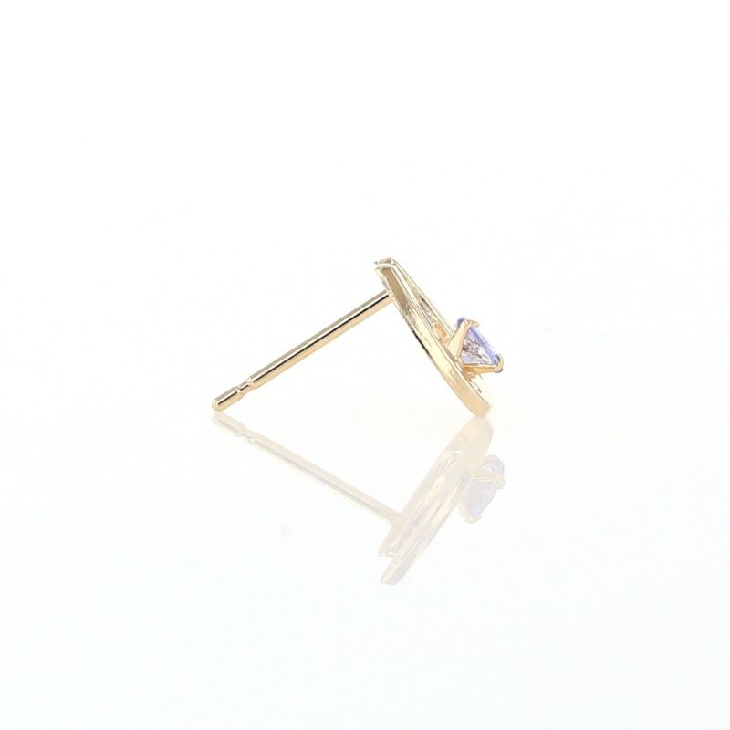 K10 YG ホースシュー 馬蹄 タンザナイト ピアス 10k 12月 誕生石 イエローゴールド レディース 彼女 妻 プレゼント ラッキーモチーフ