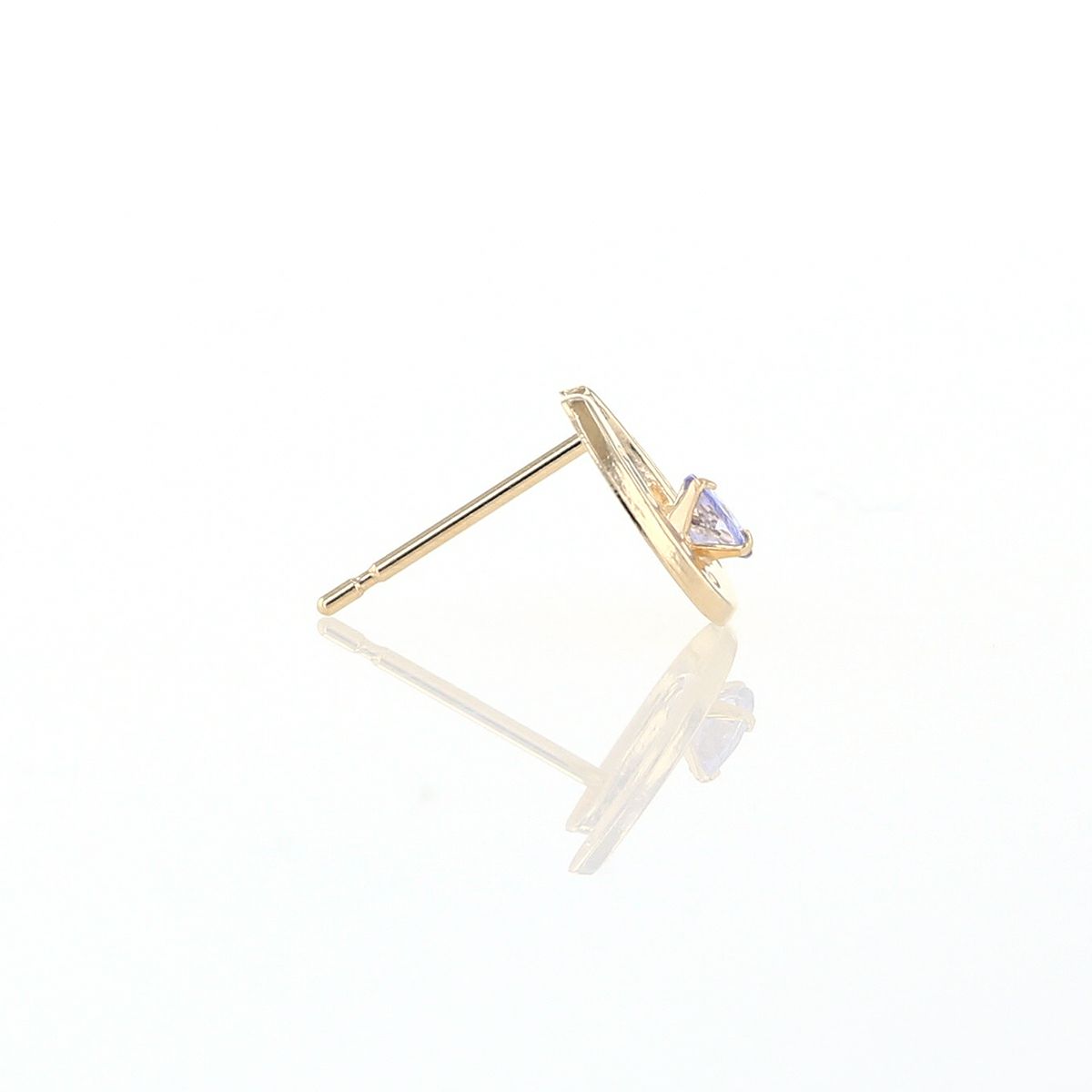 K10 YG ホースシュー 馬蹄 タンザナイト ピアス 10k 12月 誕生石 イエローゴールド レディース 彼女 妻 プレゼント ラッキーモチーフ