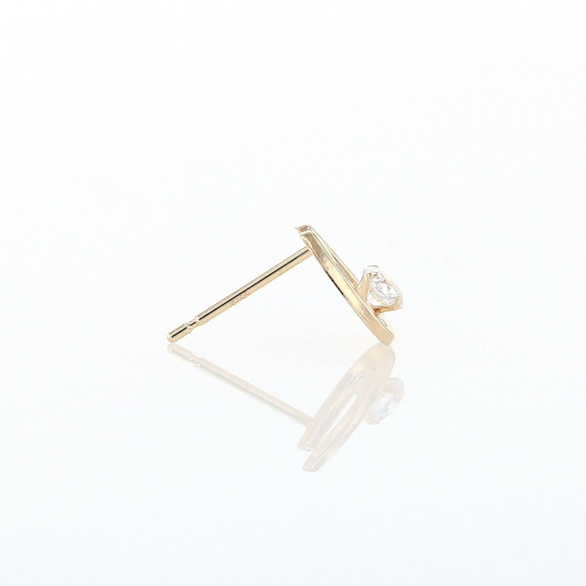 K10 YG ホースシュー 馬蹄 キュービックジルコニア ピアス 10k 誕生日プレゼント ギフト イエローゴールド レディース 彼女 妻 プレゼント ラッキーモチーフ