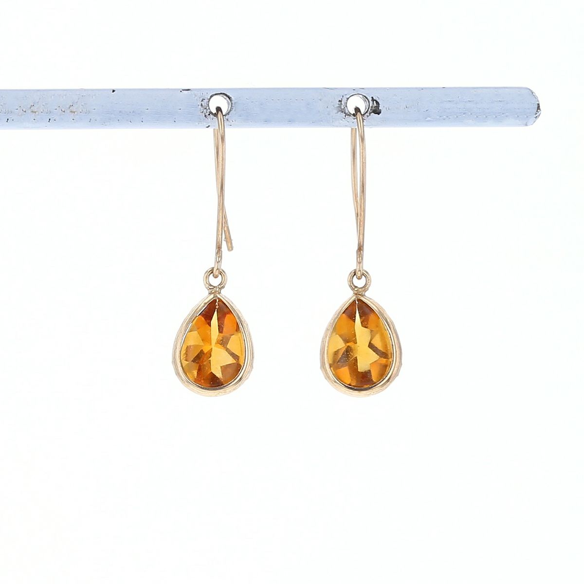 K10 YG シトリン ピアス 揺れる イエローゴールド 11月 誕生石 フック レディース 20代 30代 40代 プレゼント ジプシーピアス 誕生日プレゼント 10金 記念日 おしゃ