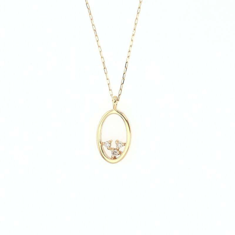 K10 YG ダイヤモンド ネックレス