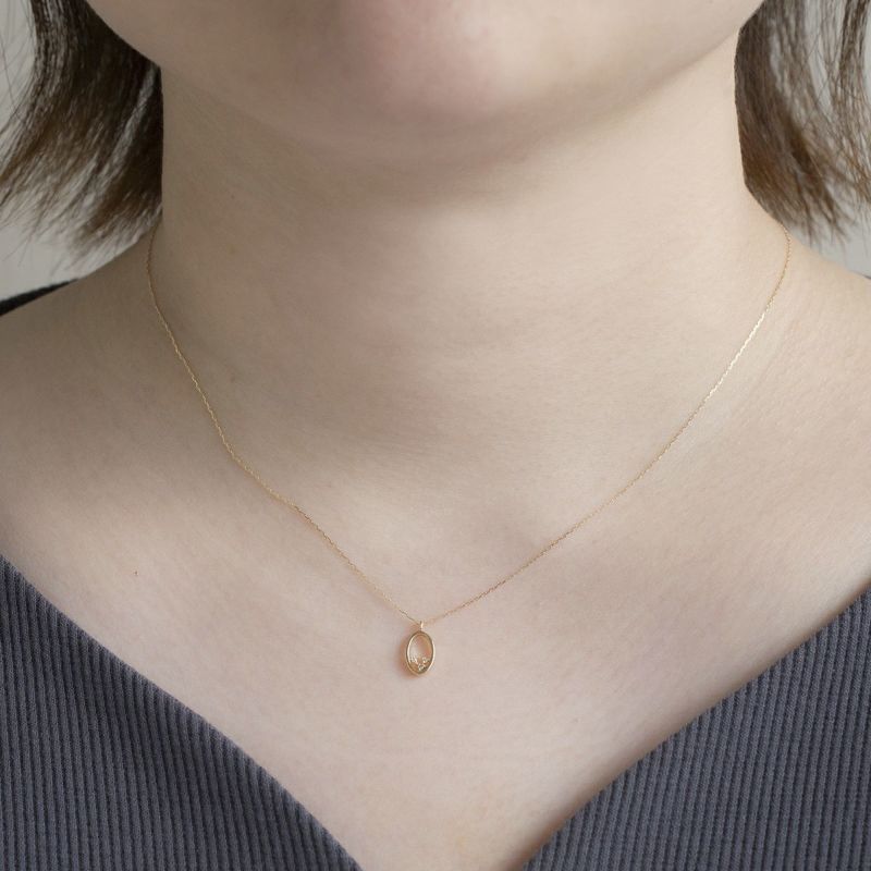 K10 YG ダイヤモンド ネックレス