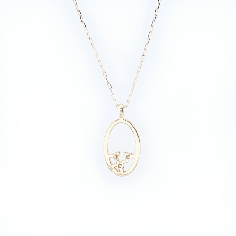 K10 YG ダイヤモンド ネックレス