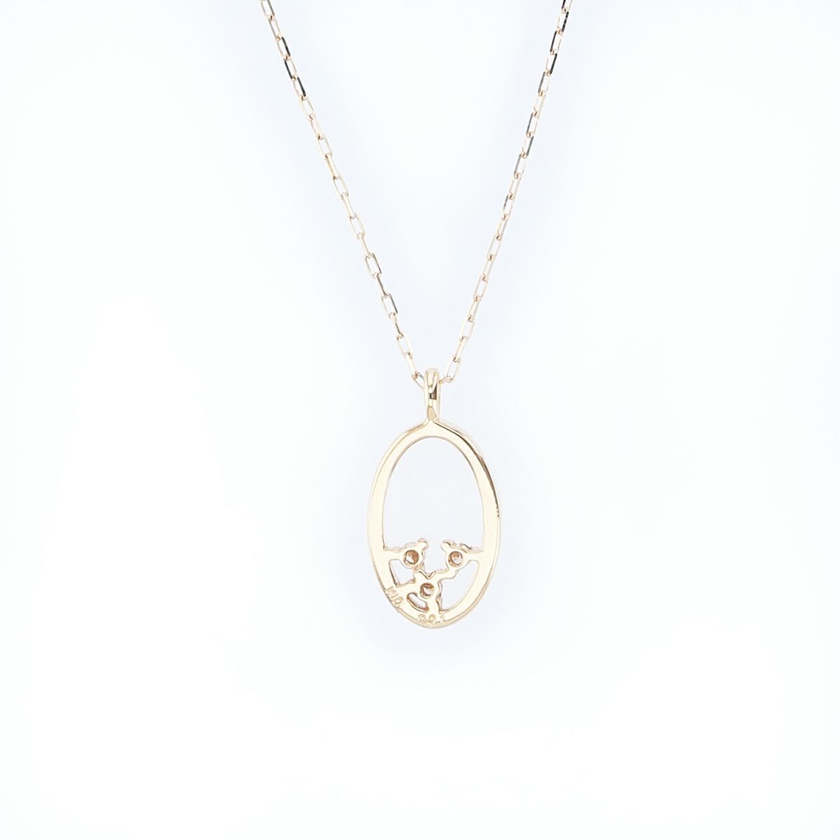 K10 YG ダイヤモンド ネックレス