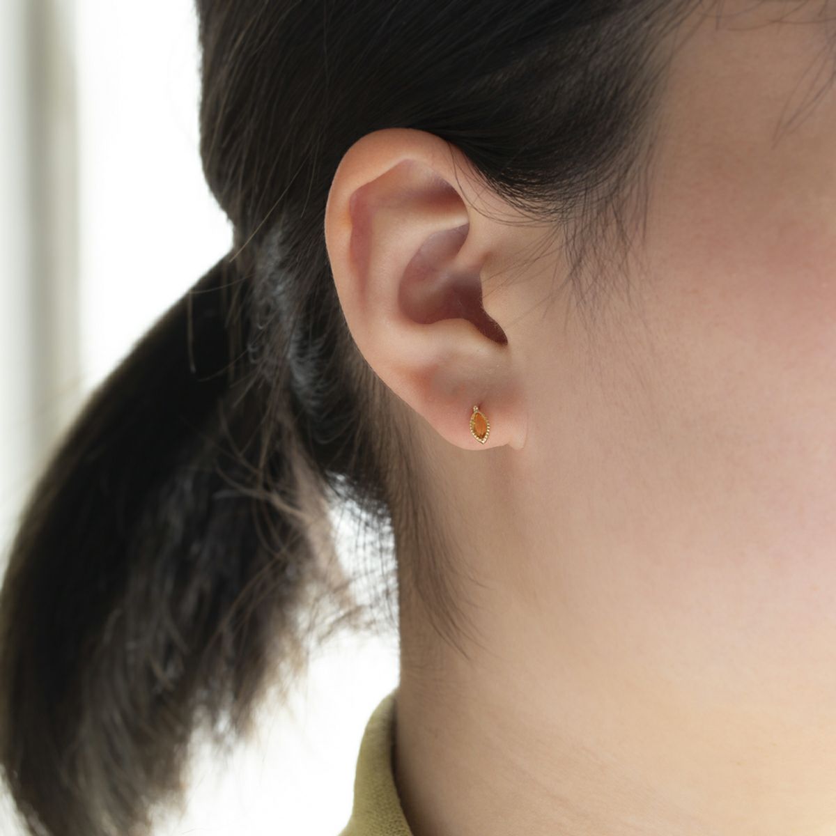 K10 YG シトリン ピアス