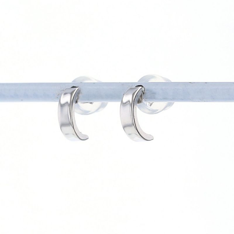 K10 WG フープ ハーフフープピアス ホワイトゴールド レディース 20代 30代 40代 誕生日 プレゼント ギフト 女性 彼女 妻 シンプル