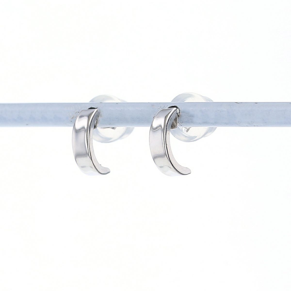 K10 WG フープ ハーフフープピアス ホワイトゴールド レディース 20代 30代 40代 誕生日 プレゼント ギフト 女性 彼女 妻 シンプル