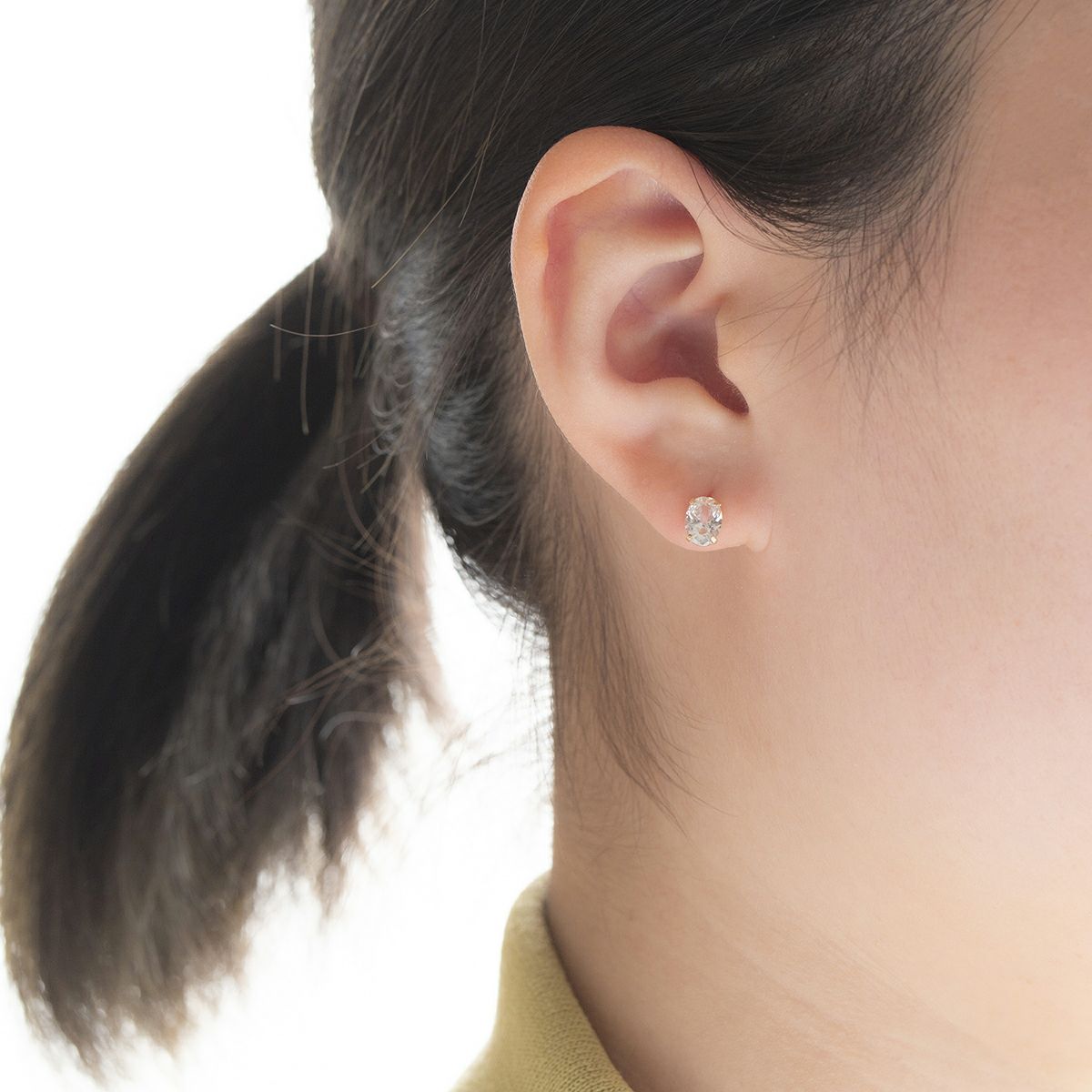 K10 YG キュービックジルコニア ピアス ゴールド レディース 10金 CZ 誕生日プレゼント ギフト 20代 30代 40代 女性 彼女 妻