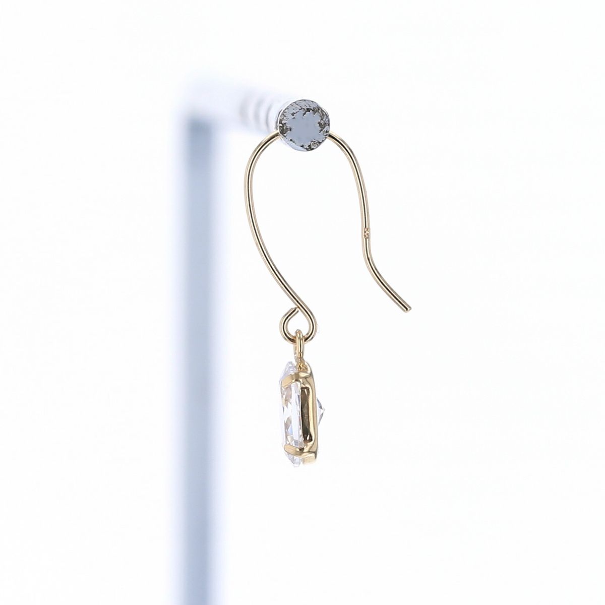 K10 YG キュービックジルコニア ピアス イエローゴールド レディース フック ジプシー ゆれる 10金 CZ プレゼント 誕生日 20代 30代 40代 女性 彼女 ギフト