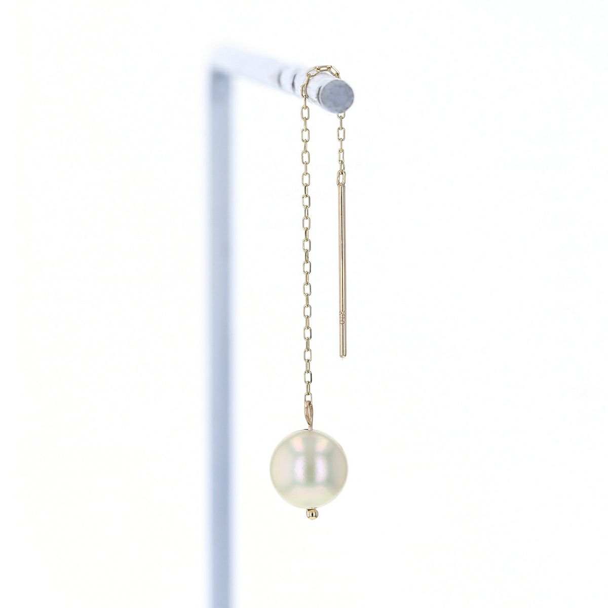 K10 YG アコヤ真珠 アメリカンピアス パール チェーンピアス 6月 誕生石 誕生日プレゼント ギフト 一粒 妻 彼女 可愛い レディース 10金 10K イエローゴールド 誕生日 20代 30代 40代 女性 ギフト