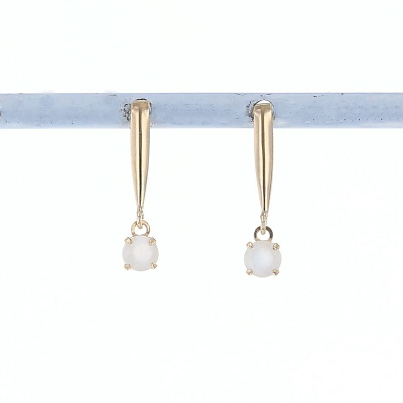 K10 YG ムーンストーン ピアス イエローゴールド 10金 6月 誕生石 誕生日 プレゼント レディース 20代 30代 40代 10k k10 天然石