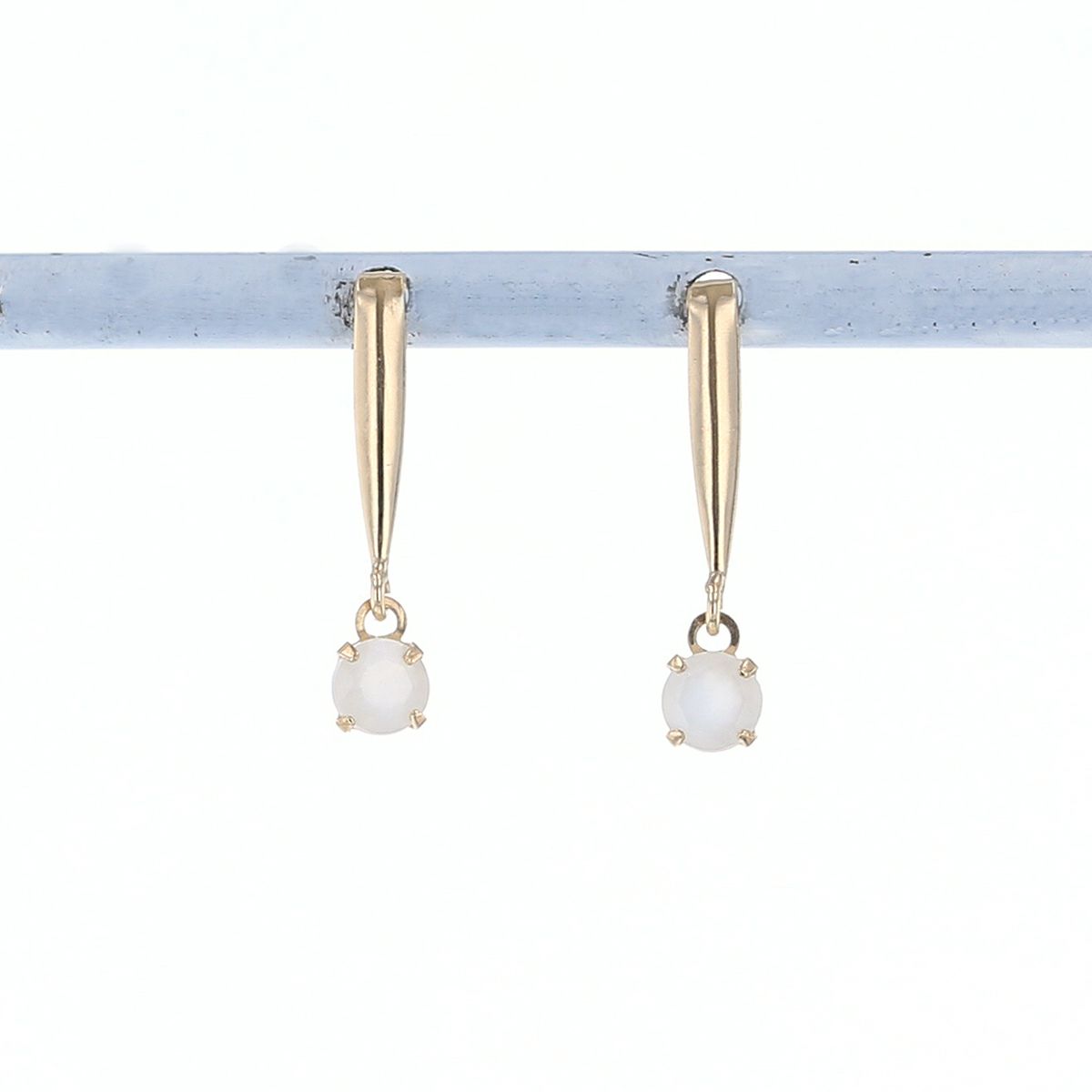 K10 YG ムーンストーン ピアス イエローゴールド 10金 6月 誕生石 誕生日 プレゼント レディース 20代 30代 40代 10k k10 天然石