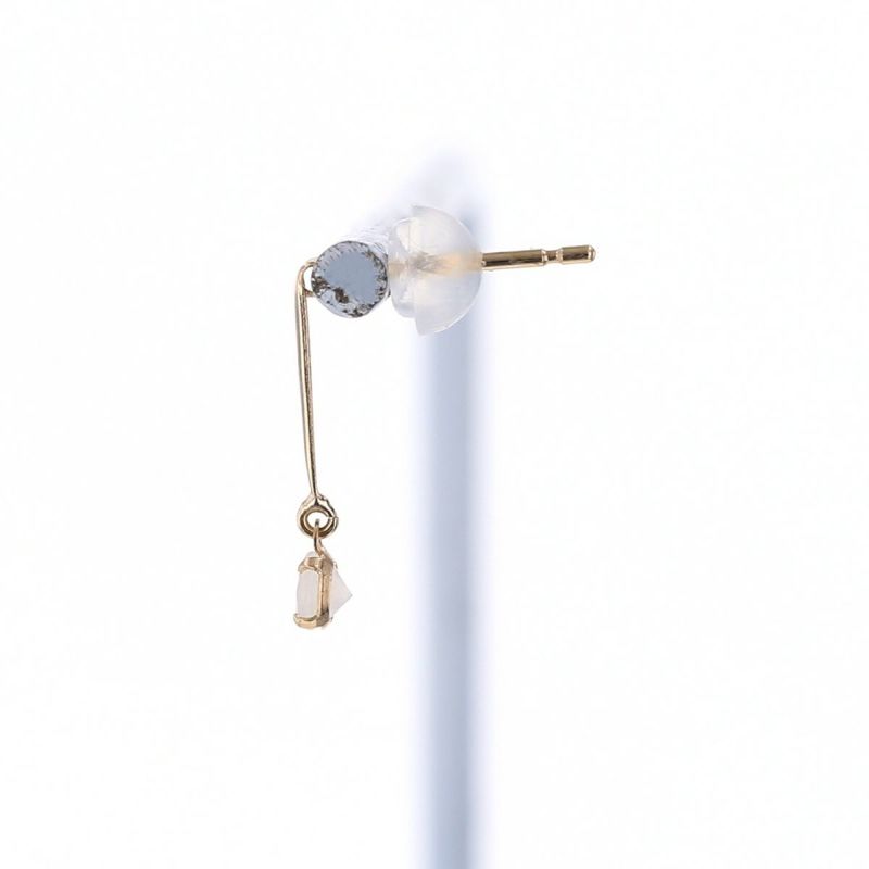 K10 YG ムーンストーン ピアス イエローゴールド 10金 6月 誕生石 誕生日 プレゼント レディース 20代 30代 40代 10k k10 天然石